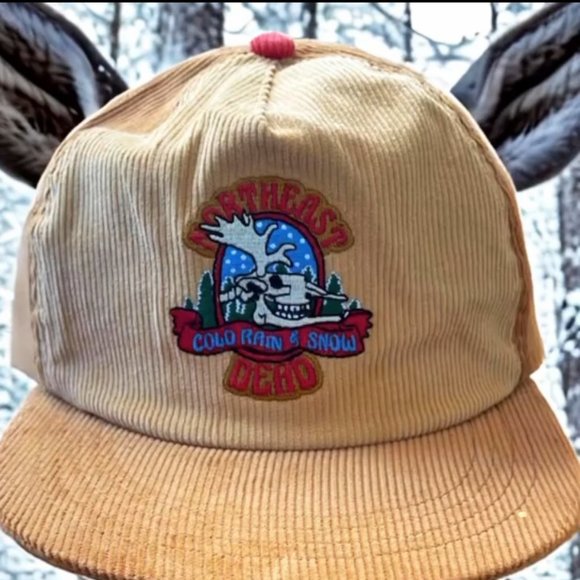 Corduroy Trucker Cap Grateful Dead Hat Deadhead Snapback Northeast Dead Moose - Picture 1 of 5